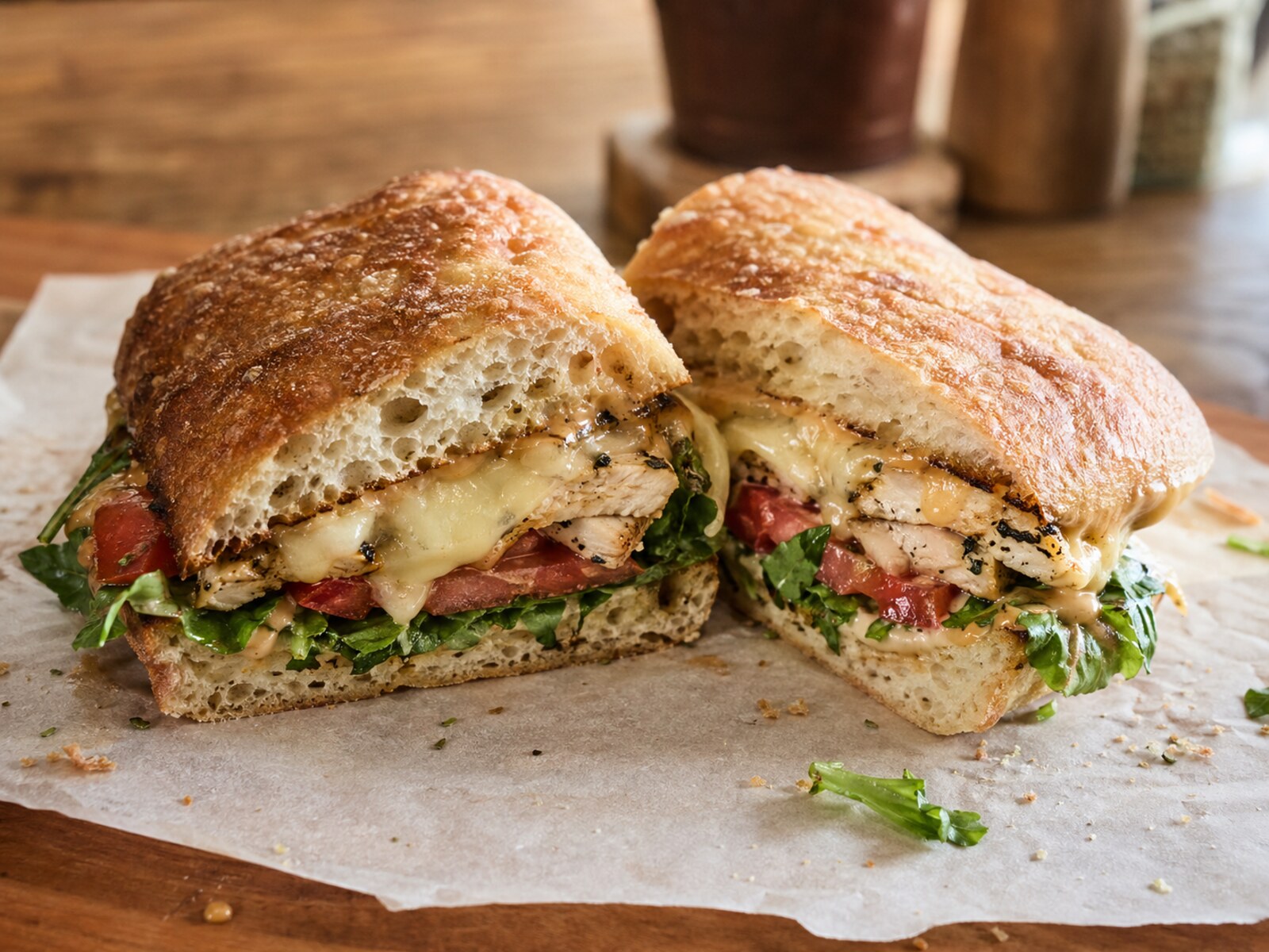 Chapata con vegetales y queso